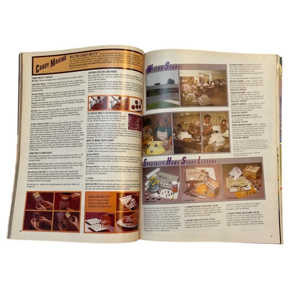 Vtg 80s Wilton Cake Decorating Set 1985 Yearbook Catalog Cherubs Columns Wedding - Picture 14 of 16